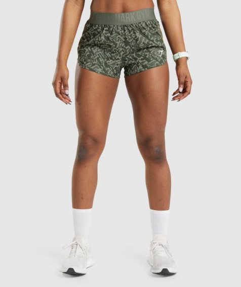 Women's Gymshark Training Loose Fit Shorts Green | CA 8D6173